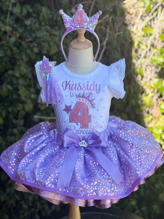 Princess 4 Ever Birthday Tutu Outfit