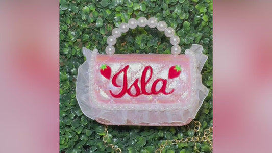 Custom Embroider Name on Girls Purse