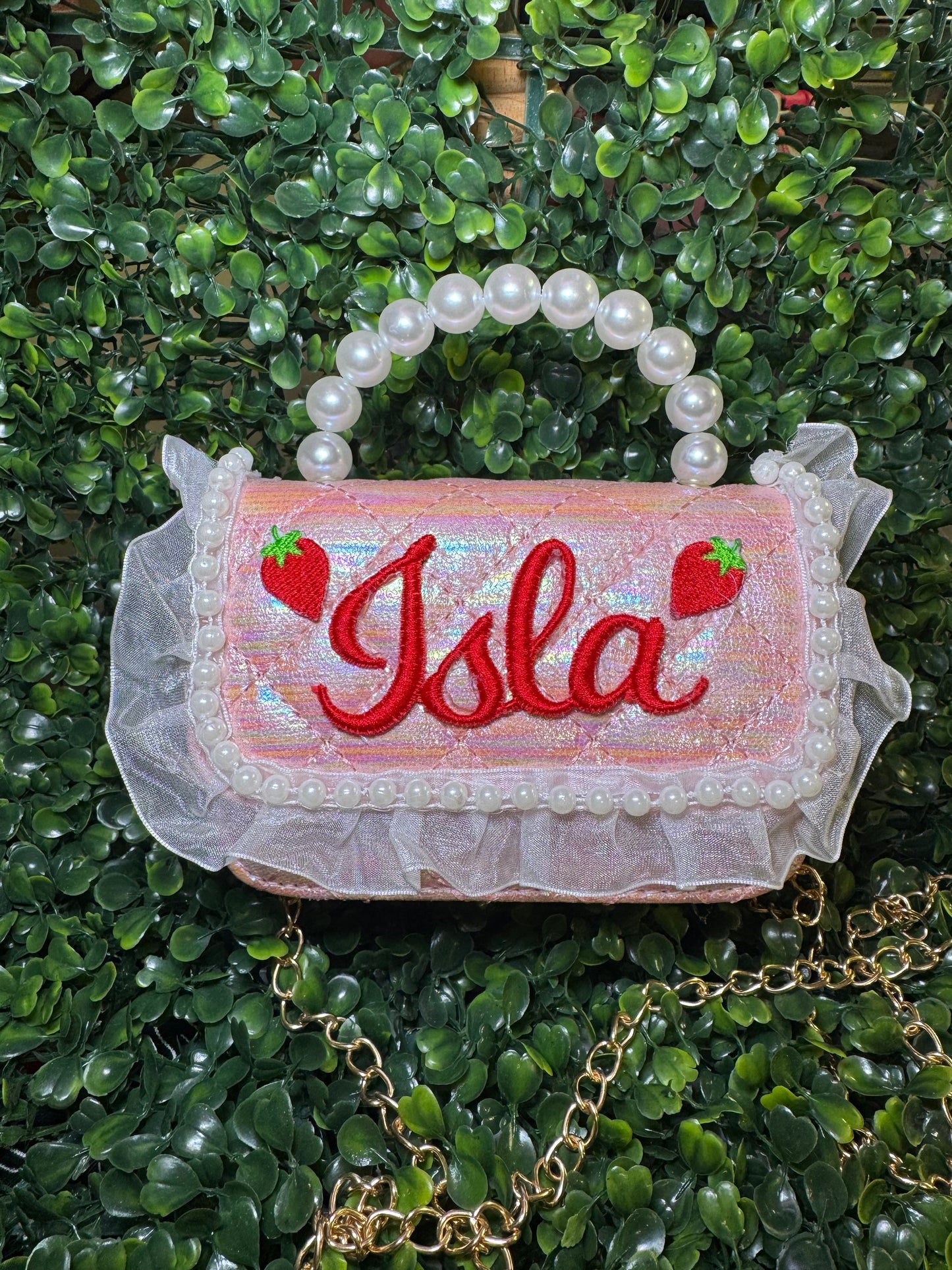 Custom Embroider Name on Girls Purse