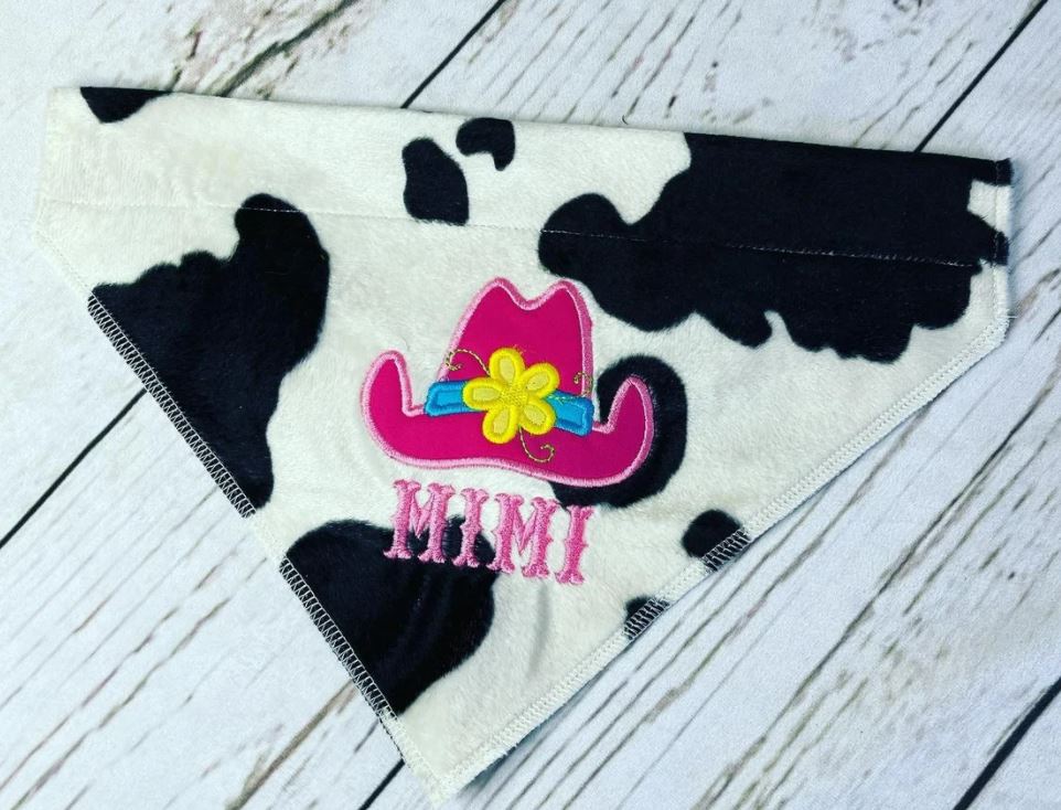 Doggy embroidered insert bandana, customization Active