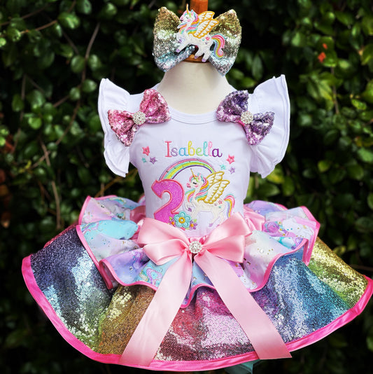 Unicorn Outfit with Bow
