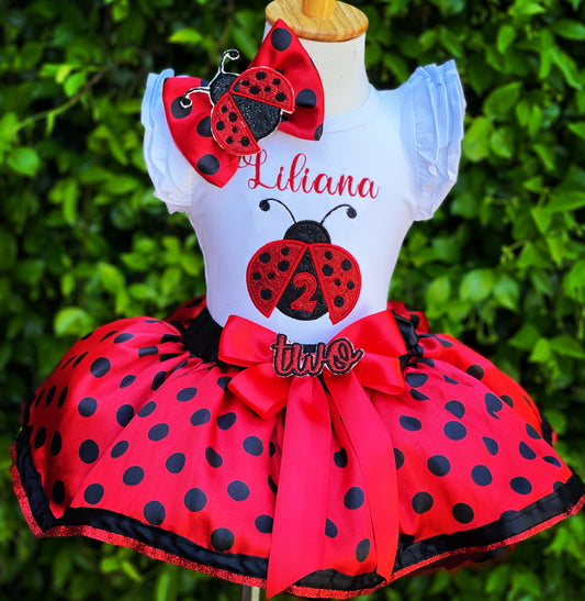 Lady Bug Tutu Birthday Outfit