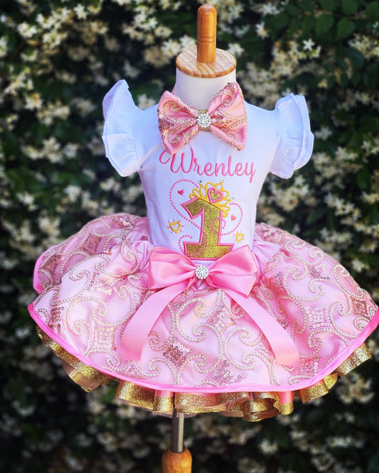 Princess Birthday Outfit with Bow