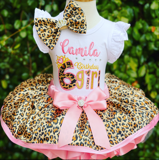 Cheetah Birthday Girl Outfit